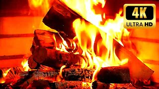 COZIEST FIREPLACE 4K 🔥 Relaxing Fireplace Ambience & Crackling Fire Sounds 🔥 Amazing Fireplace