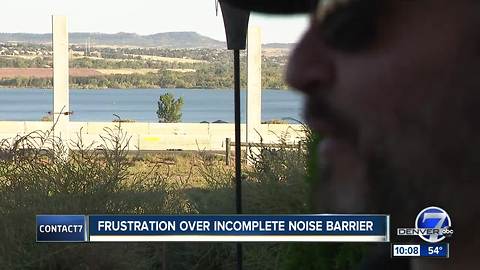 Residents sick of looking at unfinished sound wall near C-470