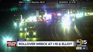 Serious crash on the I-10 near Elliot overnight