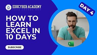 How to learn excel in 10 days Series: Day 4 - Editing Worksheets and Saving