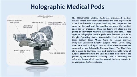 Holographic Medical Pods