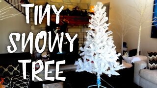 Short, Cheap, White, Artificial Christmas Tree!