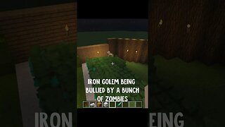 1000 zombies VS 1 iron golem #minecraft #shorts