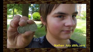 Metal Detecting - Digging 3 Seated Dimes in one hole!
