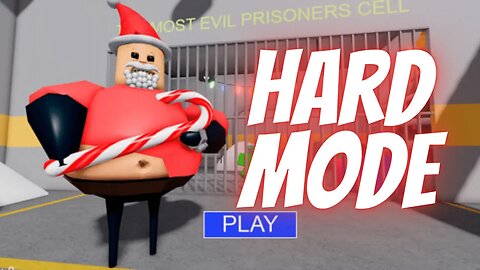 Barry's Prison Run! (Christmas Edition) - HARD MODE (Walkthrough) [4K] #obby #scaryobby