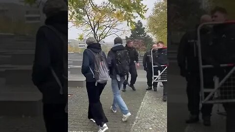 Barriers going up at the Holocaust memorial in Berlin ahead of world