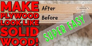 Make plywood look like solid piece of wood - EASY DIY edge banding