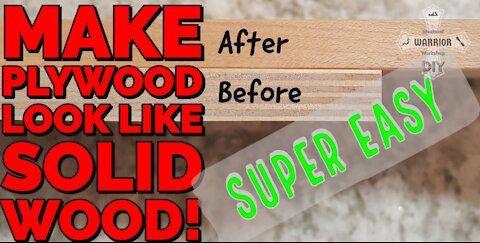 Make plywood look like solid piece of wood - EASY DIY edge banding
