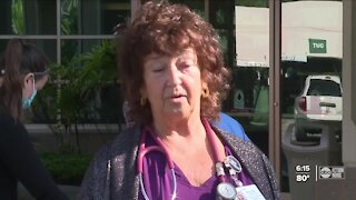 Nurses honored with 300 paper flowers containing messages of hope at Doctors Hospital of Sarasota