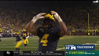 Michigan routs Notre Dame under the lights at the Big House