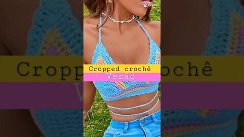 ideias Cropped em crochê verão. #crochet #crochê #ideias #moda #verão2023 #verão #modacrochê #2023