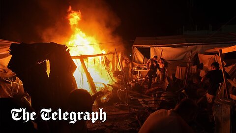 Israeli airstrikes hit school and hospital tent camp in Gaza