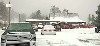 Snowing on Mount Charleston in Las Vegas