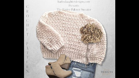 Easy Crochet Pattern The Baylee Chunky Sweater