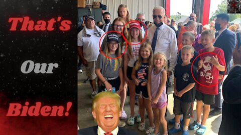 He's So Popular, He Has to Take Pictures With Kids In Trump Merch! That's the President!