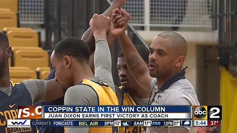 Juan Dixon, Coppin "ecstatic" with first win