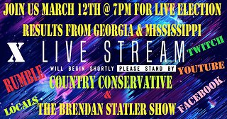 JOIN ME LIVE MARCH 12TH FOR LIVE ELECTION RESULT COVERAGE!!! HOPE TO SEE YOU THERE!!!!