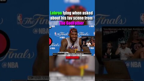 LeBron James lying for no reason when asked about his fav movie: the Godfather #lecap #lebronjames