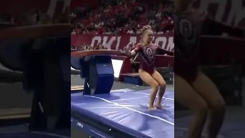 Katherine LeVasseur (OU) Perfect 10 on vault - West Virginia at Oklahoma 2/24/23 #shorts