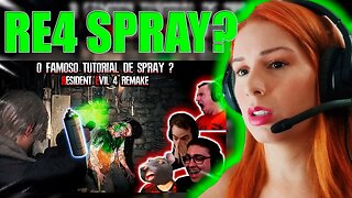 REACT - "ESSE É O TUTORIAL DE SPRAY" STREAMERS REAGINDO RESIDENT EVIL 4 REMAKE CAPITULO 1 (PARTE 1)