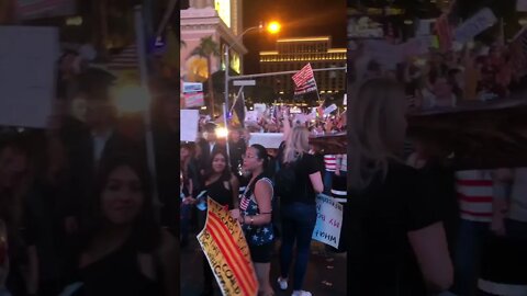 Las Vegas Protesters Against Mandates Are Shouting Let's Go Brandon