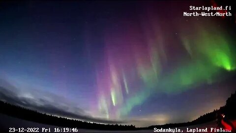 Colorful Northern Lights Over Finland 🌟 12/23/22 15:54