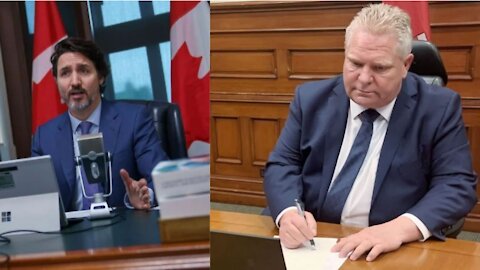 Jagmeet Singh Says People Are 'Struggling' While Trudeau & Ford Play 'The Blame Game'