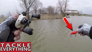 Catching FAT Pre-Spawn Bass During Flooded Post-Frontal Conditions...