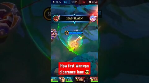 How fast Wanwan clearance all Lane #mobilelegend #mlbb #razimaruyama #wanwan #wanwanbuild