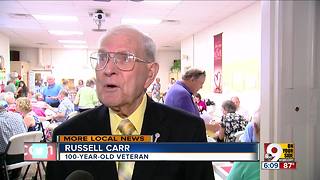 World War II veteran Russell Carr celebrates 100th birthday