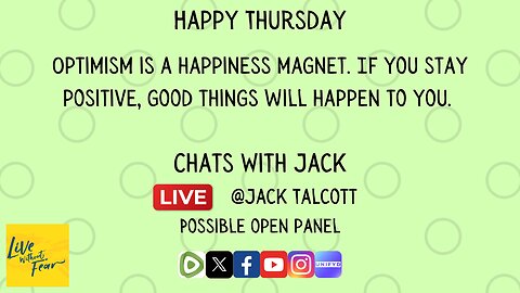 Generating the Willingness to Love; Chats with Jack and Open(ish) Panel Opportunity