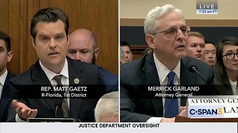 Matt Gaetz challenges Merrick Garland on coordination of legal system against Donald Trump
