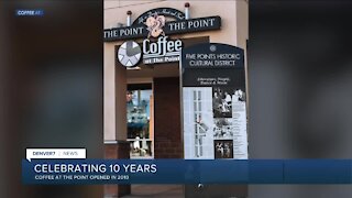 COFFEE AT THE POINT. Coffee and wine lounge in 5 Points is celebrating its 10th anniversary.