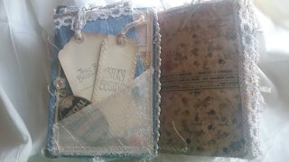 Charming Fragments A Denim and Lace Junk Journal *SOLD*