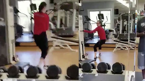 Watch This Woman Leaves Guy Speechless With Her Ridiculous Workout