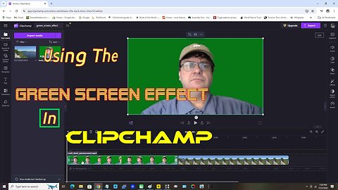 Using The Green Screen Effect In Clipchamp