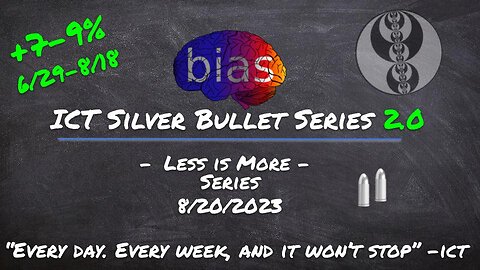 ICT Silver Bullet Series 2.0 - Adding Bias (+7-9% 6/29-8/18)
