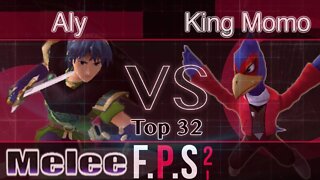 Aly (Marth) vs. MVG|King Momo (Falco) - Melee Top 32 - FPS2