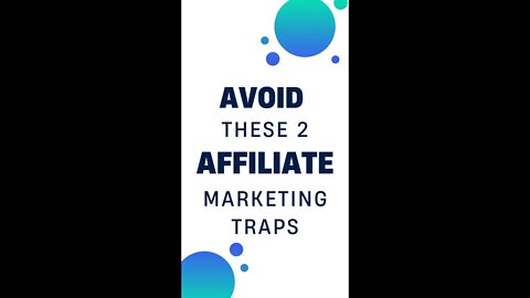 Avoid these 2 Affiliate Marketing Traps. #shorts #affiliatemarketing #quityourjob #follow