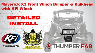Installing the ThumperFab Can Am X3 Front Winch Bumper & KFI Winch. #ThumperFab #kfi #winch