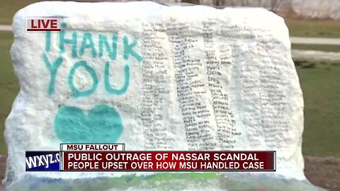 Public outrage of Nassar scandal, people upset over how MSU handled case