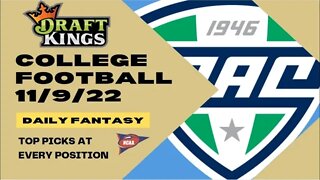 Dreams Top Picks for CFB DFS Today Main Slate 11/9/2022 Daily Fantasy Sports Strategy DraftKings