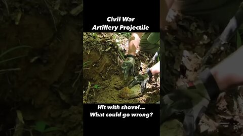 Artillery shell from American Civil War! What full video in pinned #shorts #history