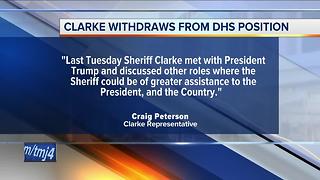 Milwaukee County Sheriff David Clarke withdraws name from consideration for DHS position