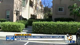 Package thieves strike townhome complex
