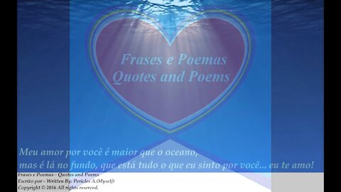 Meu amor por você é maior que o oceano, eu te amo! [Frases e Poemas]