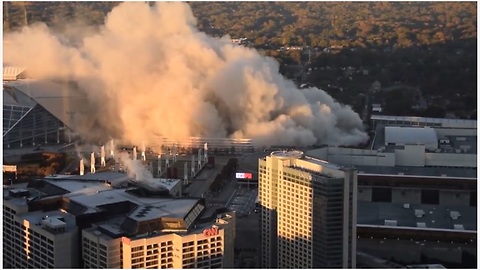 Georgia Dome Implosion As Viewed From The Westin Hotel