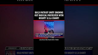 Bold Patriot Unity Drowns Out Radical Protester with Mighty U.S.A Chant!