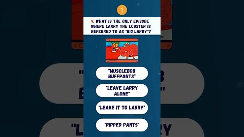 🍍QUIZ: What is the only episode where Larry the Lobster is referred to as "Big Larry"?#quiz #shorts