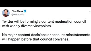 Elon Musk Said Twitter Will NOT Have A Moderation Council